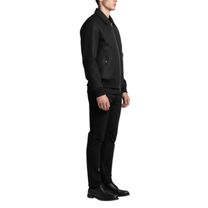 Nouvelle veste décontractée respirante pour homme, couleur unie, avec fermeture éclair et manches longues, col rabattu, en polyester/coton. - Product Image 2