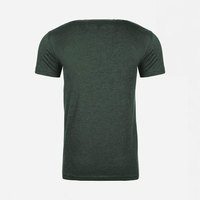 Kaos Oblong Lengan Pendek Pria 100% Katun Solid CVC Jersey Anti-Pilling Smart Casual Warna Hijau Forest Heather