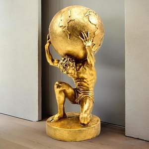 Estatua del Dios Griego Atlas de 11 Pulgadas, Figura Coleccionable de Resina Hecha a Mano en Color Dorado, Decoración Art Deco para el Hogar, Sala de Estar - Product Image 2