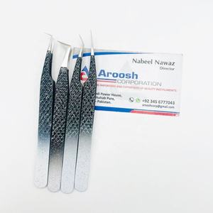 Juego de pinzas con purpurina, venta al por mayor, pinzas para pestañas con agarre de diamante de acero sostenible de alta calidad, logotipo personalizado - Product Image 1