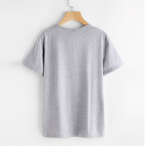 T-shirt décontracté pour femme, rouge, motif rat 2020, col rond, manches courtes, logo imprimé, tissu jersey respirant, pour le printemps et l'été - Product Image 6