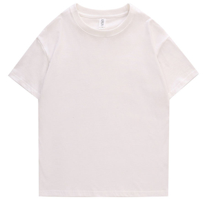 Camisetas de cuello redondo de primera calidad para hombre, 100% algodón, hombros caídos, manga corta, con logo personalizado - Product Image 4