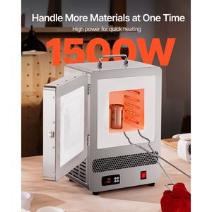 Horno de Fusión de Oro Programable de 1500W, Horno de Mesa de Acero Inoxidable, Temperatura Máxima de 2192 Fahrenheit, para Cera, Horno Industrial - Product Image 4