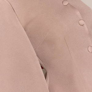 Conjunto de Traje de Blazer de Dos Piezas Elegante para Mujer 2026, Cuello Redondo, Cintura Alta, Estilo Vintage Casual para Eventos Empresariales y Sororidades, OEM ODM - Product Image 6