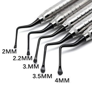 Stainless Steel Manual Reusable Dental Scaler Gracey Jagged Curette Periodontal Bone Curettes Perio Dental <b>Tooth</b> <b>Cleaning</b> <b>Tool</b> - Product Image 6
