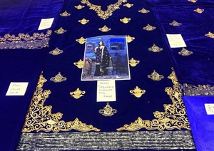 สีฟ้าประกายสีใหม่กำมะหยี่ Velour พรรคสวมใส่ชุดที่สวยงาม - Product Image 4