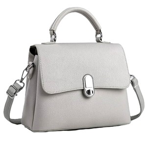 Royaa Gray Leather Top Handle Handbag, Minimalist Crossbody <b>Bag</b>, Office <b>Work</b> Accessory Genuine Leather Crossbody Messenger <b>Bag</b> - Product Image 4