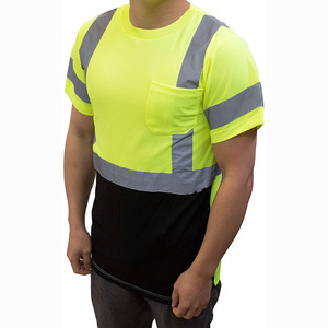 Camiseta de Trabajo de Alta Visibilidad para Construcción, Manga Corta, Invierno, Reflectante, con Cinta Reflectante, Ropa de Seguridad - Product Image 5