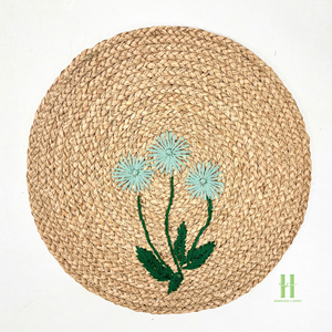 BEST WHOLESALE Round Seagrass Placemat Natural Woven Table Mat <b>Heat</b> Resistant Braided Straw <b>Coaster</b> for Kitchen - Product Image 3