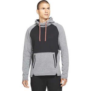 Sweat-shirt à capuche pour homme, noir et gris, style streetwear décontracté, hiver - Product Image 1