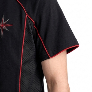 Conjunto de Camiseta y Pantalones Cortos Deportivos Ligeros para Hombre, Diseño de Bloques de Color, Transpirables, 220GSM, Poliéster y Algodón, Tejido de Punto, Ropa Casual - Product Image 4