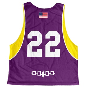 Customized Reversible Sublimated Lacrosse Pinnies Lacrosse Jersey Made With High Quality Polyester Fabric Custom Lacrosse Wears - Product Image 2