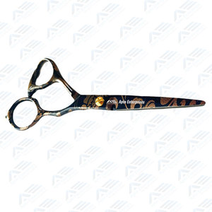 Ciseaux de coupe de cheveux en acier et métal personnalisés Ciseaux de coiffeur professionnels avec finition de couleur personnalisée et vis réglable en or - Product Image 3