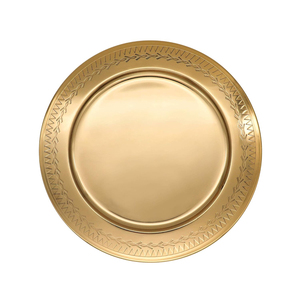 Sunray Design Metal Charger Plate Metallic <b>Gold</b> Silver Scalloped <b>Rim</b> Decorative Underplate For Upscale Wedding Party And Banquet - Product Image 4