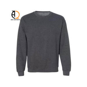 Sweat-shirts à manches longues grande taille en mélange élasthanne/coton, col mandarin, tricoté, motif uni teint pour la saison hivernale - Product Image 1