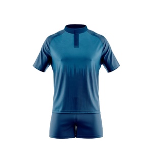 Uniforme de Rugby Personalizado al por Mayor, Diseño OEM Gratuito, Manga Corta, Estampado a Rayas, Simple y Profesional - Product Image 3