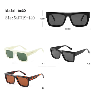 Rectangular Polarized Sunglasses Unisex TAC <b>Eyewear</b> Custom Logo Black Frame for Outdoor Daily Wear - Product Image 3