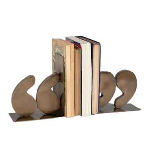 Modern Room Decor Bookend Gold <b>Cycle</b> Tabletop Decoration Character Statues Adjustable Metal Book End Holder <b>Stand</b> - Product Image 2