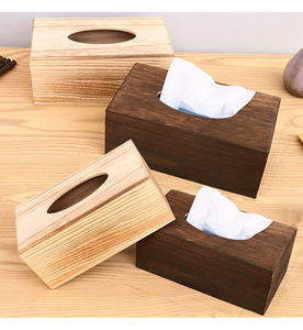 Porte-mouchoirs en bois d'acacia de luxe fait main, porte-ustensiles de table écologique, taille et logo personnalisés acceptés, artisanat - Product Image 5