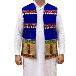 Ropa Étnica Tradicional, Talla Personalizada, OEM, Venta al Por Mayor, Chalecos Afganos para Hombre, Bordados Premium, Transpirables e Impermeables para Verano - Product Image 3