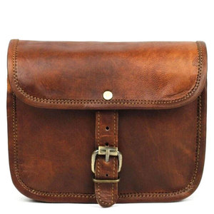 Pochette de chasse vintage en cuir véritable avec fermeture à loquet, unisexe, marron - Product Image 5