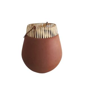 Soporte de hierro y bastón para decoración del hogar, vela de estilo clásico, color naranja oscuro, para regalo y decoración - Product Image 1