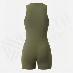 ชุดจั๊มสูทกีฬาผู้หญิงแบบไร้แขน แห้งเร็ว กระชับรูปร่าง พร้อมกางเกงขาสั้นในตัว เหมาะสำหรับออกกำลังกาย ฟิตเนส โยคะ และชุดออกกำลังกายอื่นๆ - Product Image 2