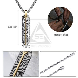 Colgantes de Acero de Damasco de Diseño Moderno Hechos Profesionalmente, Colgantes de Acero de Damasco Ligeros - Product Image 2