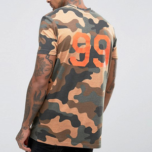 T-shirt à manches longues à capuche camouflage pour homme, style streetwear, tricoté, coupe ample, longueur normale - Product Image 2