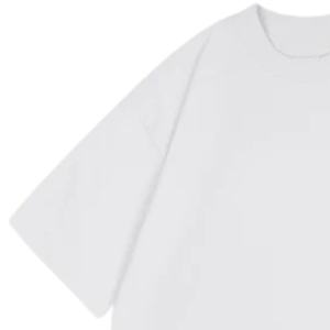 Men Super Heavyweight Blank T Shirt <b>White</b> Oversized Cotton Short Sleeve Crew Neck Minimal <b>Plain</b> <b>Tee</b> OEM Supply - Product Image 3