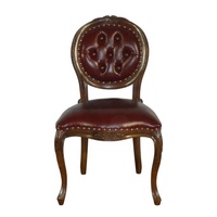 Chaises de salle à manger en cuir Chaise de restaurant en bois Chaises d'appoint baroques pour salon Salle à manger Meubles de maison et de restaurant