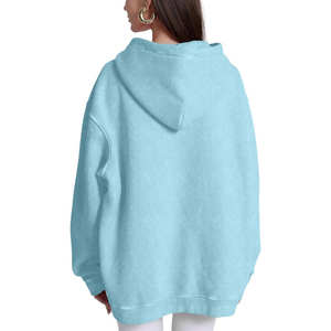 Sweat-shirts en coton French Terry personnalisés avec logo, vente en gros, sweats vintage pour femmes, sweats oversize effet délavé avec logo brodé - Product Image 3