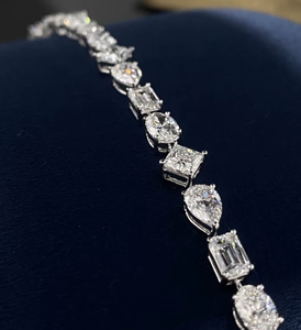 กำไลข้อมือเพชรเทียม Orelia Luxe Lab Grown Diamond ชุบโรเดียม เงินแท้ 925 ประดับมรกต เครื่องประดับหรูหราสำหรับทุกเพศ เหมาะสำหรับงานแต่งงานและงานปาร์ตี้ - Product Image 4