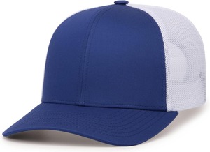หมวกแก๊ปทรง Trucker 6 แผง สองสี ตาข่ายด้านหลัง ปรับขนาดได้ ปีกแบน โลโก้สั่งทำได้  ผ้าโพลีเอสเตอร์/คอตตอน  ใส่ได้ทุกฤดู สำหรับทุกเพศ - Product Image 5