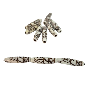 Cuentas de Hueso Natural Blanco de 1 Pulgada Hechas a Medida (Forma Redonda) FAIZA CRAFT FC-8735 para Diseñadores de Joyería y Tiendas de Abalorios - Product Image 4