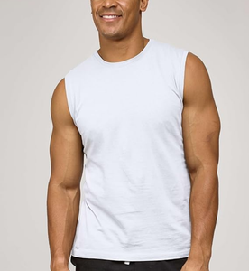 Débardeurs de sport pour hommes 100% Coton, Qualité Supérieure, Modèle 2026, Vente en Gros Usine, Modèle Uni en Maille Côtelée Ajustée - Product Image 6