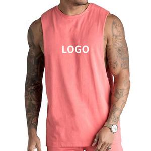 2023 Hot Sale Custom Men's Singlets Quick Dry Gym Tank <b>Top</b> Sustainable Cotton <b>Wife</b> <b>Beater</b> Tank <b>Tops</b> for Bodybuilding - Product Image 3