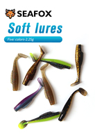 Leurre de pêche artificiel en TPR souple multicolore 6,7 cm 2,25 g, type Shad à queue en T, action flottante, pour usage en lac, longue tenue