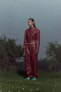 Pantalones de Moda Urbana de Color Sólido, Pantalones Anchos de Primera Calidad para Mujer, Pantalones de Cuero, Ropa Urbana 2026, Cuero de Oveja Real de Alta Calidad - Product Image 2