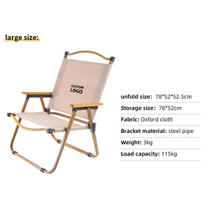 Ngoài trời gấp đôi dã ngoại ghế với Túi lạnh cho cắm trại câu cá vườn sử dụng kim loại và Oxford Vải Bền phong cách - Product Image 3