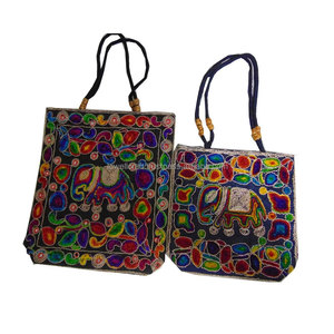 <b>Boho</b> Purse Vintage Border Shoulder Embroidery <b>Bag</b> Handmade Patchwork Handbag Bohomain India Ethnic Ladies Embroidered Tote <b>Bag</b> - Product Image 3