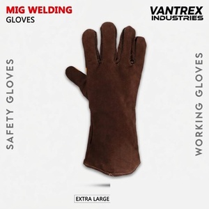 Leather Safety Welding <b>Gloves</b> Elbow Length <b>Thermal</b> Protection Outdoor Four Seasons Use Breathable Needle Detection Plain Casual - Product Image 2