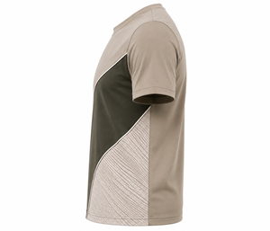 Men's Sporty Streetwear T-<b>Shirt</b> Short Sleeve O-Neck Quick Dry Eco-Friendly Regular Fit Knitted Polyester <b>Patchwork</b> Design - Product Image 3