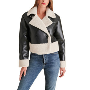 Women's RAF Bomber Jacket Genuine Sheep Leather Knitted Custom Sizes Customized Color Logo High Quality Canvas - Product Image 4