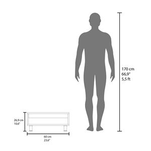 Tavolino da Caffè Bianco con Vano Portaoggetti Aperto - Product Image 4