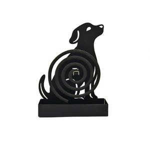 Quemador de Incienso en Espiral de Metal con Forma de Perro, Difusor de Aromaterapia, Color Negro, Uso en Todas las Estaciones, Hecho a Mano, En Oferta - Product Image 1