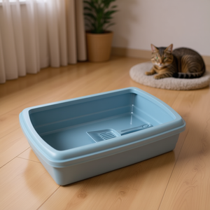 กระบะทรายแมวพลาสติกทรงสี่เหลี่ยมผืนผ้า ขนาด 100 ลิตร ความจุมาก สำหรับแมวในบ้าน - Product Image 3