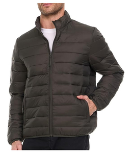 Veste d'hiver épaisse en duvet, design personnalisé avec patchwork noir sur le devant, coupe-vent et imperméable, streetwear unisexe - Product Image 2
