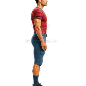 ชุดยูนิฟอร์มอเมริกันฟุตบอลแบบซับลิเมชั่นสั่งทำพิเศษ เสื้อและกางเกงฟุตบอลระบายอากาศได้ดี เหมาะสำหรับการแข่งขันและการจัดกิจกรรมของทีม - Product Image 6