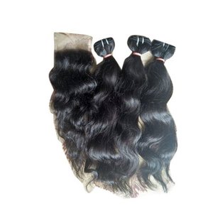 Extensiones de Cabello Remy Indio, Ondulado Profundo, Doble Trama a Máquina, Cabello Humano Natural Negro, Grado 12A - Product Image 2